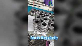 압출기 부품 반죽 블록