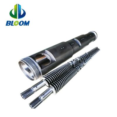 품질  BLM 80/156 92/188 Twin Conical Screw And Barrel For PVC Extrusion 공장