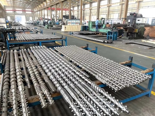 플랜지 기계 장치 부분과 HDPE 두 가지 금속으로 된 Pvc 스크루와 배럴