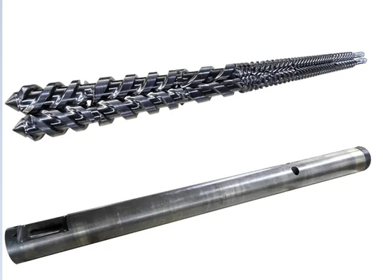 WPC PVC PE 산업 / 진압기 Bimetallic Nitride 피침형 쌍둥이 나사 및 배럴