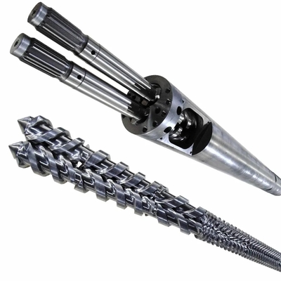 WPC PVC PE 산업 / 진압기 Bimetallic Nitride 피침형 쌍둥이 나사 및 배럴
