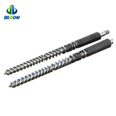 PVC WPC TPE TPU 생산을위한 Bimetallic 피침형 쌍둥이 나사 및 배럴