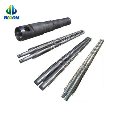 PVC WPC TPE TPU 생산을위한 Bimetallic 피침형 쌍둥이 나사 및 배럴