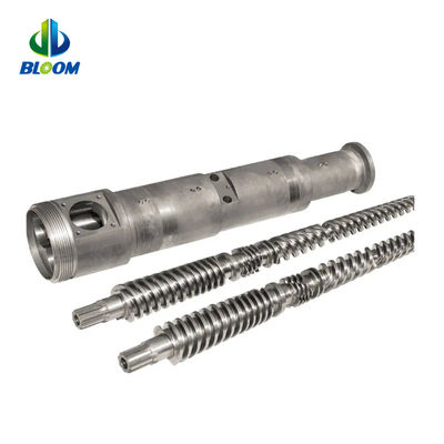 PVC WPC TPE TPU 생산을위한 Bimetallic 피침형 쌍둥이 나사 및 배럴