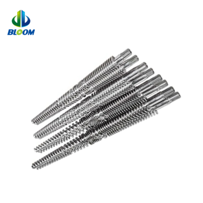 PVC WPC 파이프 시트를위한 Bimetallic 피침 쌍둥이 나사 및 배럴