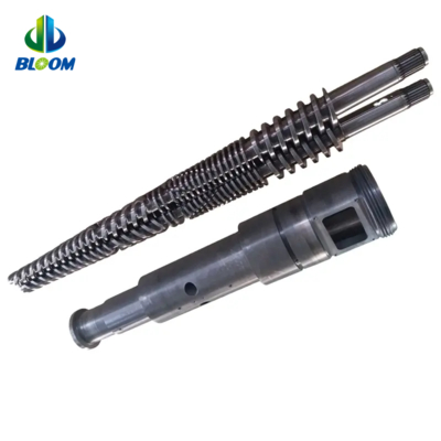 PVC WPC 파이프 시트를위한 Bimetallic 피침 쌍둥이 나사 및 배럴