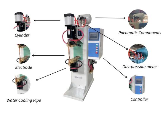 380V,220V 전력 및 산업 저항 용접용 100KVA 용량의 고효율 저항 스팟 용접 기계