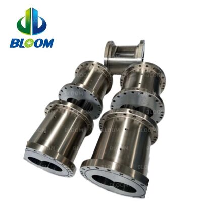 HIP Bimetallic Twin Screw Extruder Barrel 58-62HRC 강도와 PM-HIP WR14 재료 ISO9001 인증