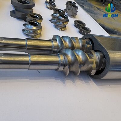 고 토크 용량의 트윈 스크류 압출기 부품용 맞춤형 내마모성 및 내식성 바이메탈 스크류 세그먼트