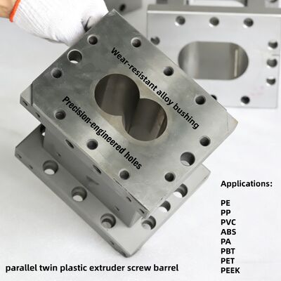 고토크 추출을 위한 착용 저항과 모듈형 디자인으로 맞춤형 니켈 합금 쌍 나사 배럴